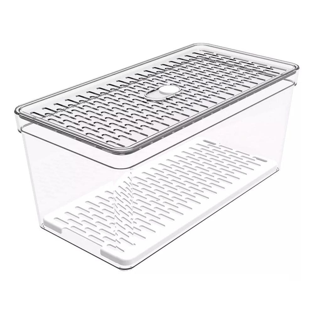 Organizador De Geladeira Grande Frutas Legumes Com Grade