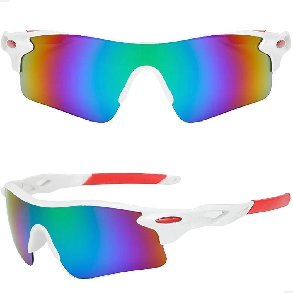 Oculos De Sol Esportivo Ciclismo Bike Corri Branco Colorido