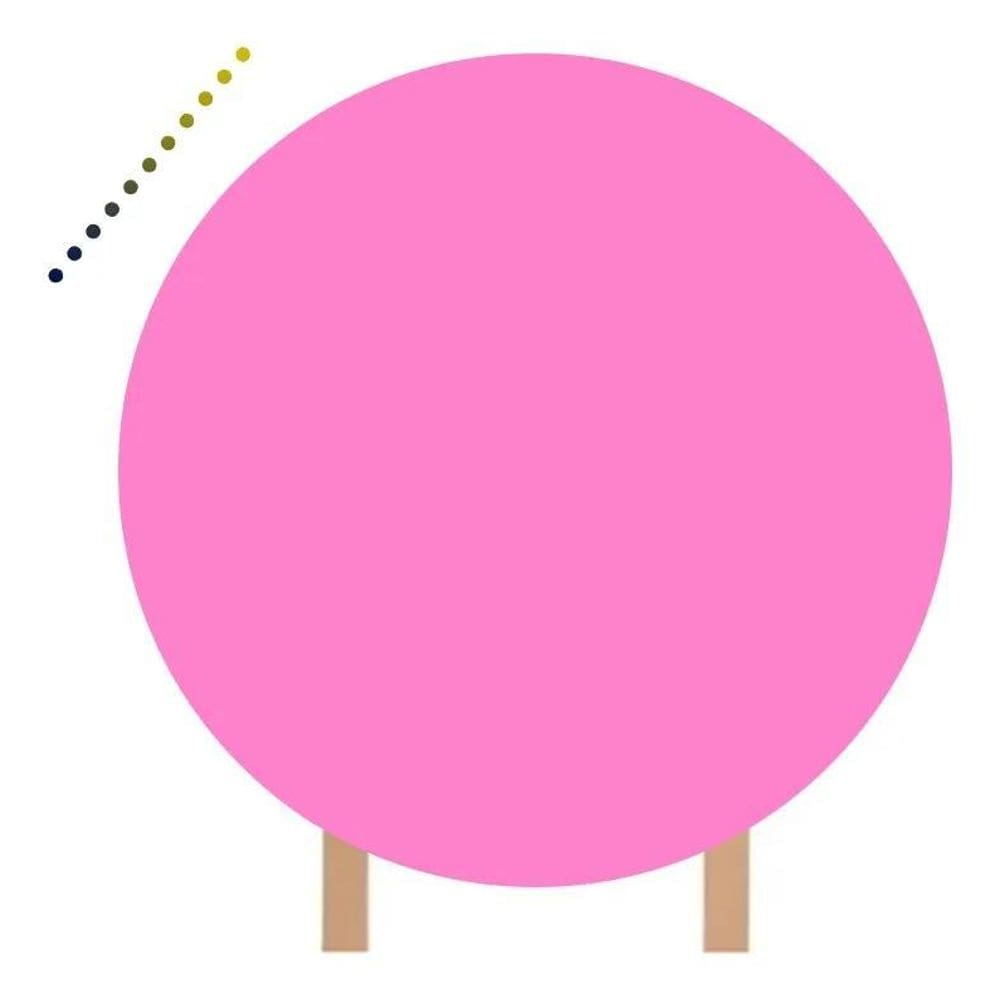 Capa Para Painel Redondo  Lisas 1,5 Rosa Chiclet