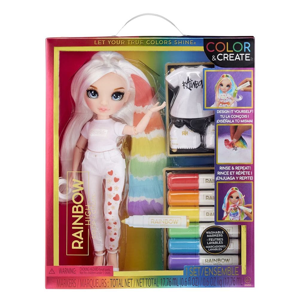Boneca Rainbow High Criar Aquarela Olhos Azuis - MGA