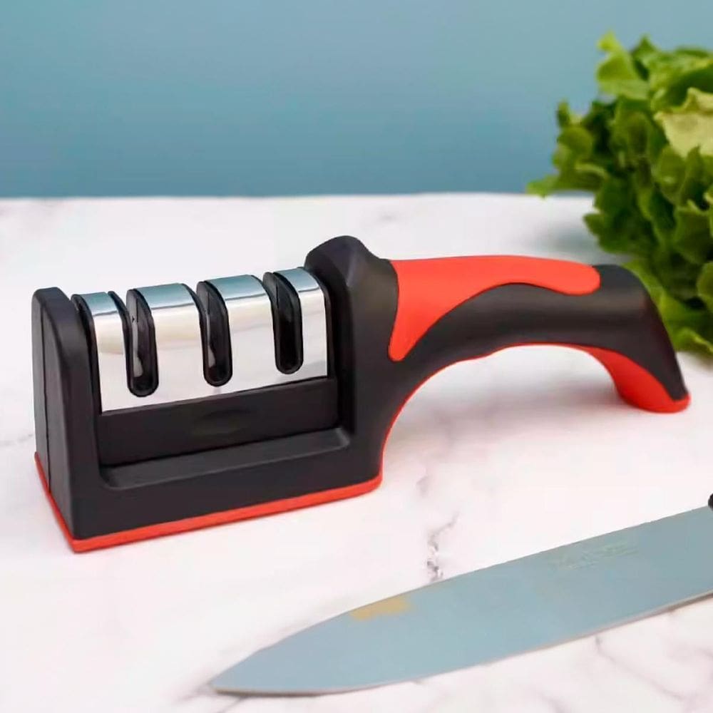 Afiador Inox Amolador De Facas 3 In 1