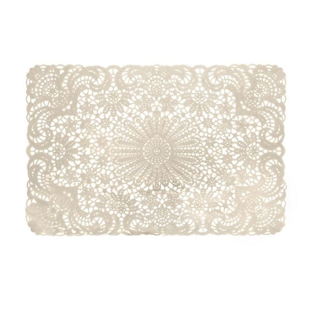 Lugar Americano Pvc Crochet 45X30Cm Champanhe