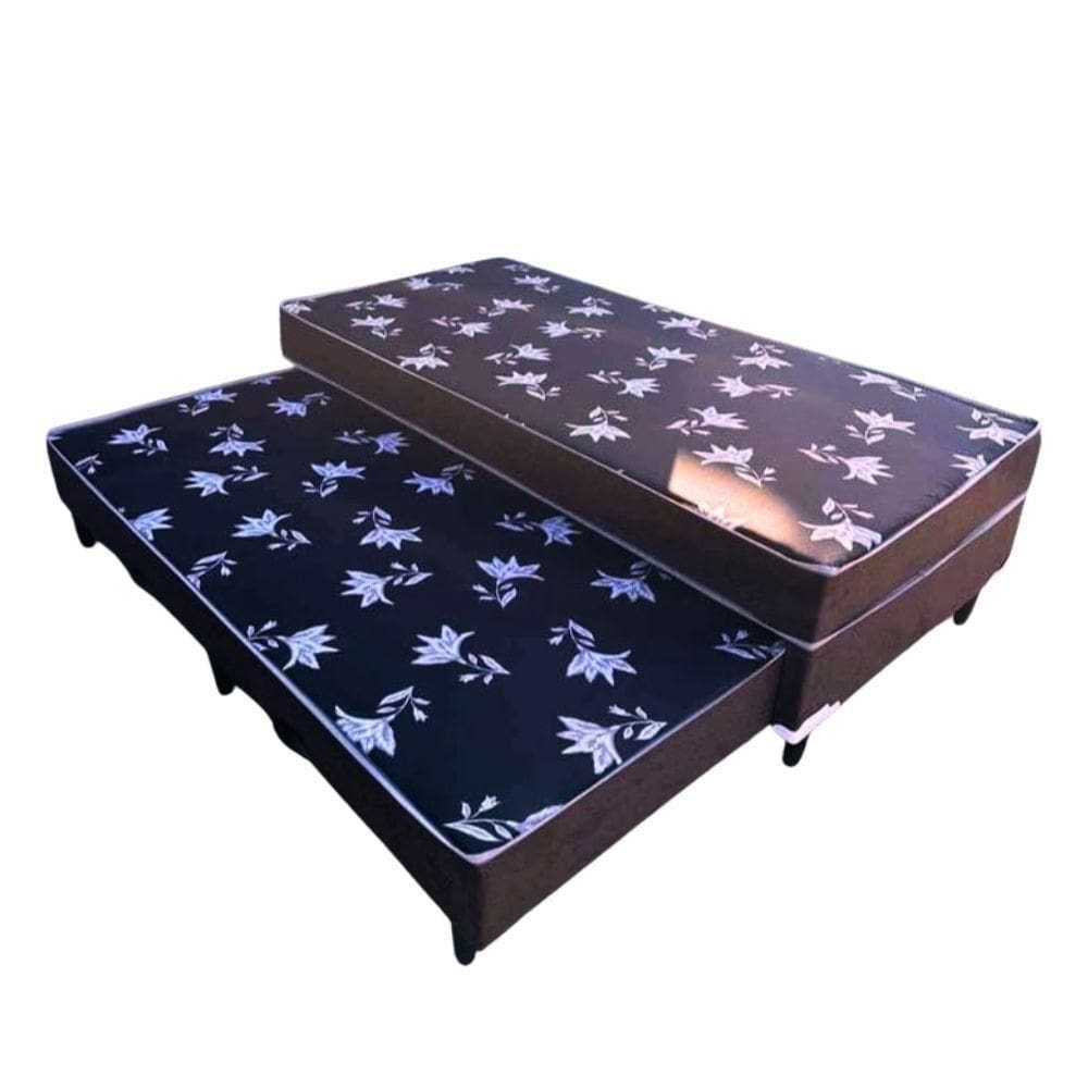 Bicama Solteiro Colchão Conjugado C- Cama Auxiliar 5cm
