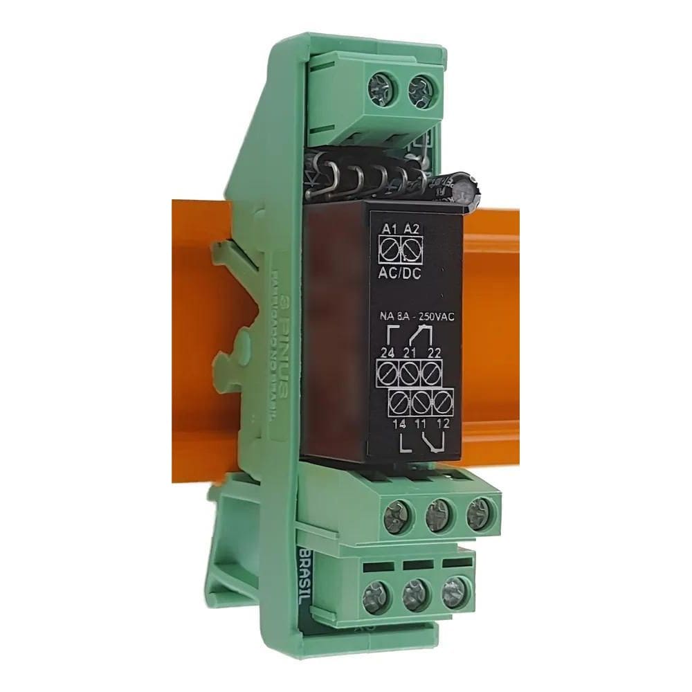 Relé Acoplador 2 Contatos Reversiveis 12V, 24V, 12 12Vcc/Vca