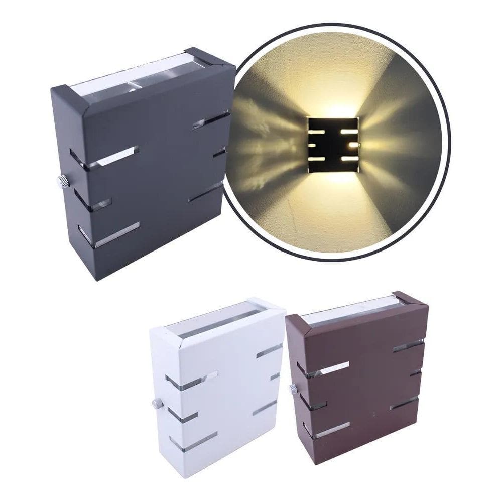 Arandela Externa Slim 2 Focos 6 Frisos Parede Ar1116 Full Es