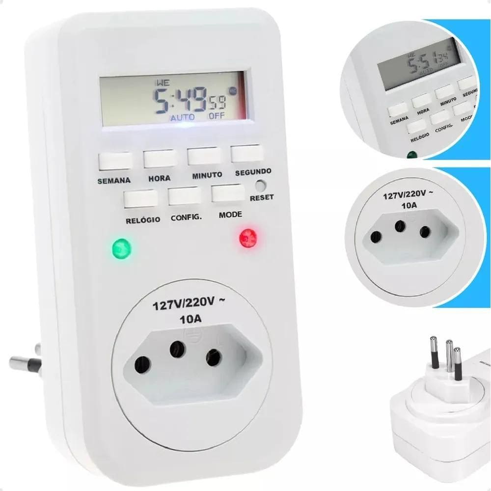 Timer Temporizador De Tomada Digital Programável Lcd Bivolt