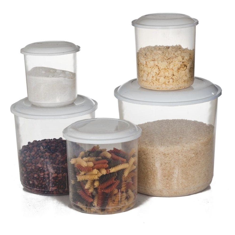 Conjunto Para Mantimentos Transparente Ercaplast 5 Pecas