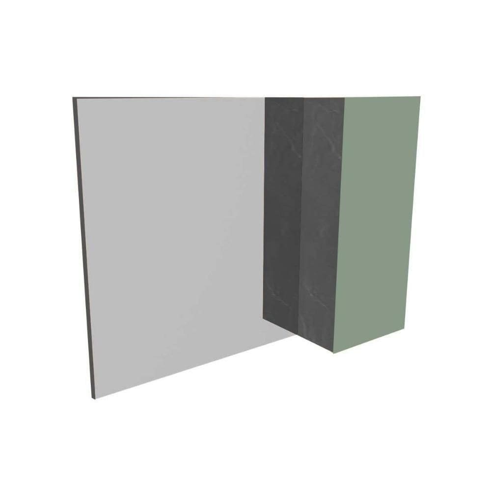 Armário P- Banheiro C- Espelho Bn3602 C- 1 Porta 80cm Marmore Lunar-verde Mar - Tecno Mobili