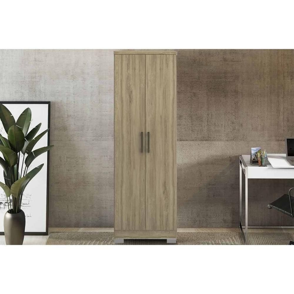 Armário Multiuso Lavanderia 424 C- 2 Portas E Pés Noce - Carraro