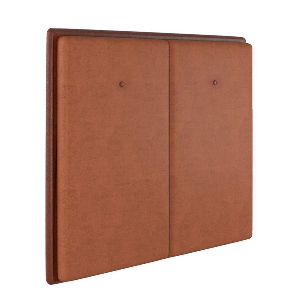 Cabeceira Estofada Casal 140 Cm Coral Veludo Terracota