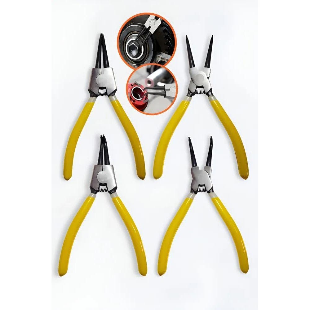 Jogo De Alicate Para Trava Anel 4 Peças Interno E Externo