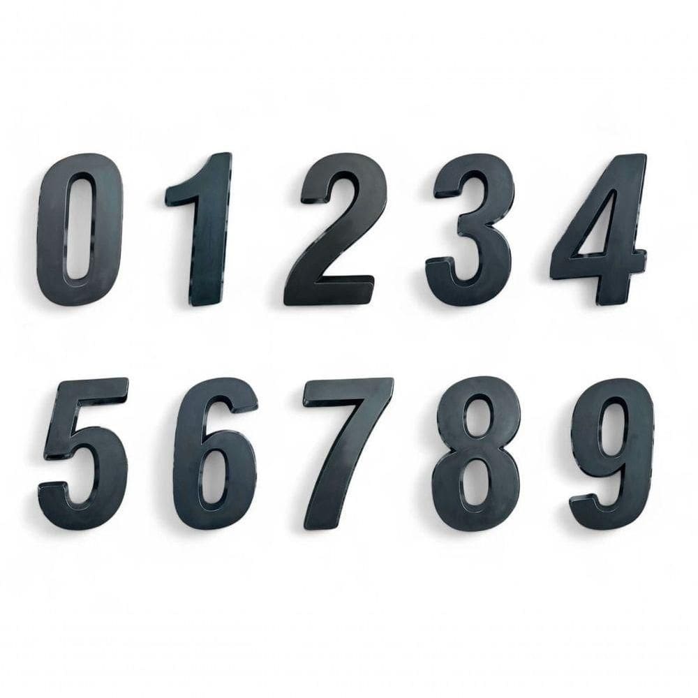 Número Residencial Preto 3d Porta Parede Casa Prédio Empresa 1