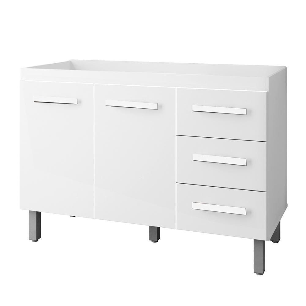 Balcao Sem Tampo Para Pia 120cm 9110 Branco Mobbs Branco