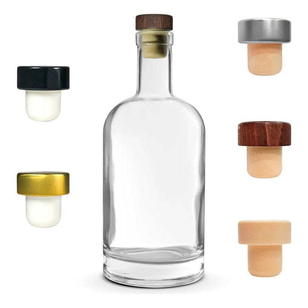 3X 6 Garrafas De Vidro 375Ml Kaleido Licor + Rolha T E Lacre