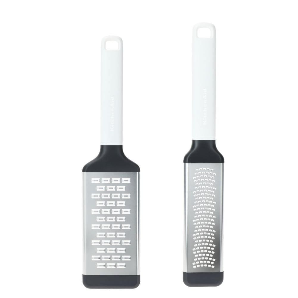 Jogo Ralador Fino e Grosso Queijo Raspas Branco KitchenAid