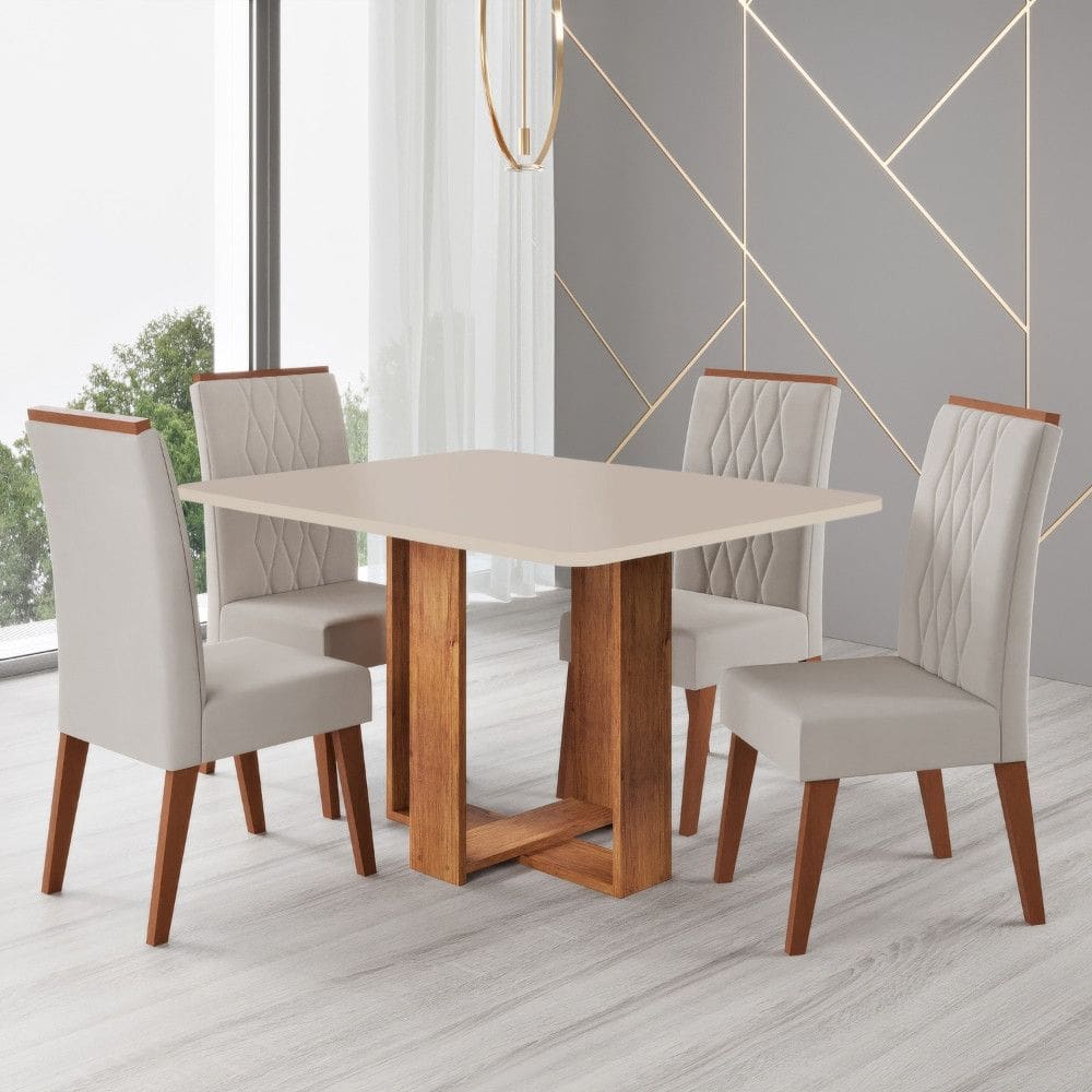 Guarda Roupa Casal Triplex Thor 10 Portas MDP Amêndoa Wood