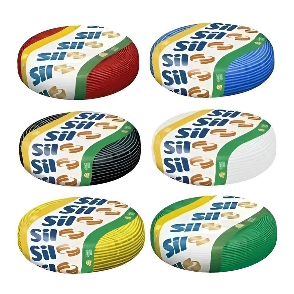 Fio 2,5Mm Sil Cabo Flexível Com 50M Metros Cores Diversas Co