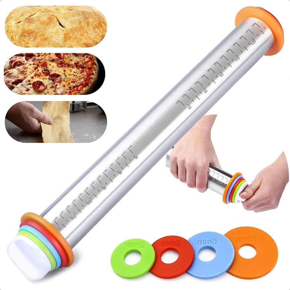 10X Rolo De Massa Ajustável Em Inox Anéis Nivelador Profiss