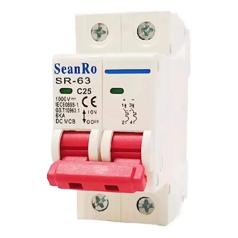 Disjuntor Cc 16A 20A 25A 32A 40A 50A 63A Solar F 25 A - 1000