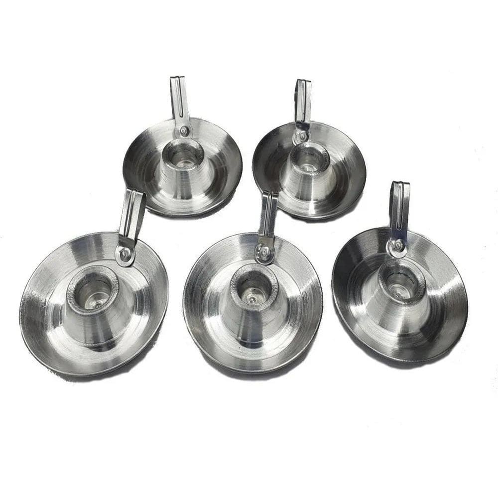 10X Suportes Porta Velas Palito, Castiçal De Alumínio 5 Uni