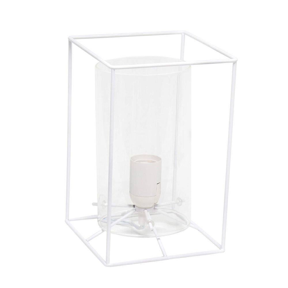 Lâmpada Elegant Designs LT2069-WHT Metal White Clear 15x15x23 cm