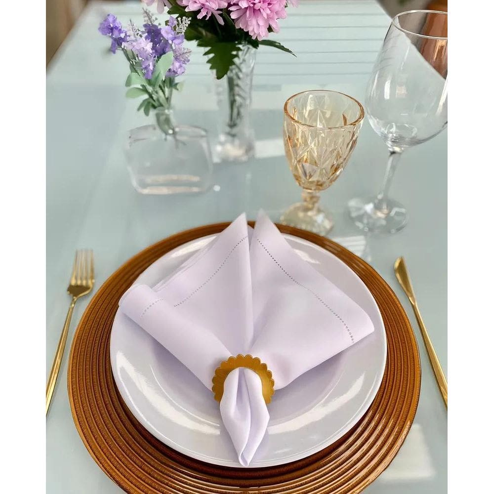 3X Kit 6 Guardanapos Em Oxford 40X40 Corte Laser Várias Core