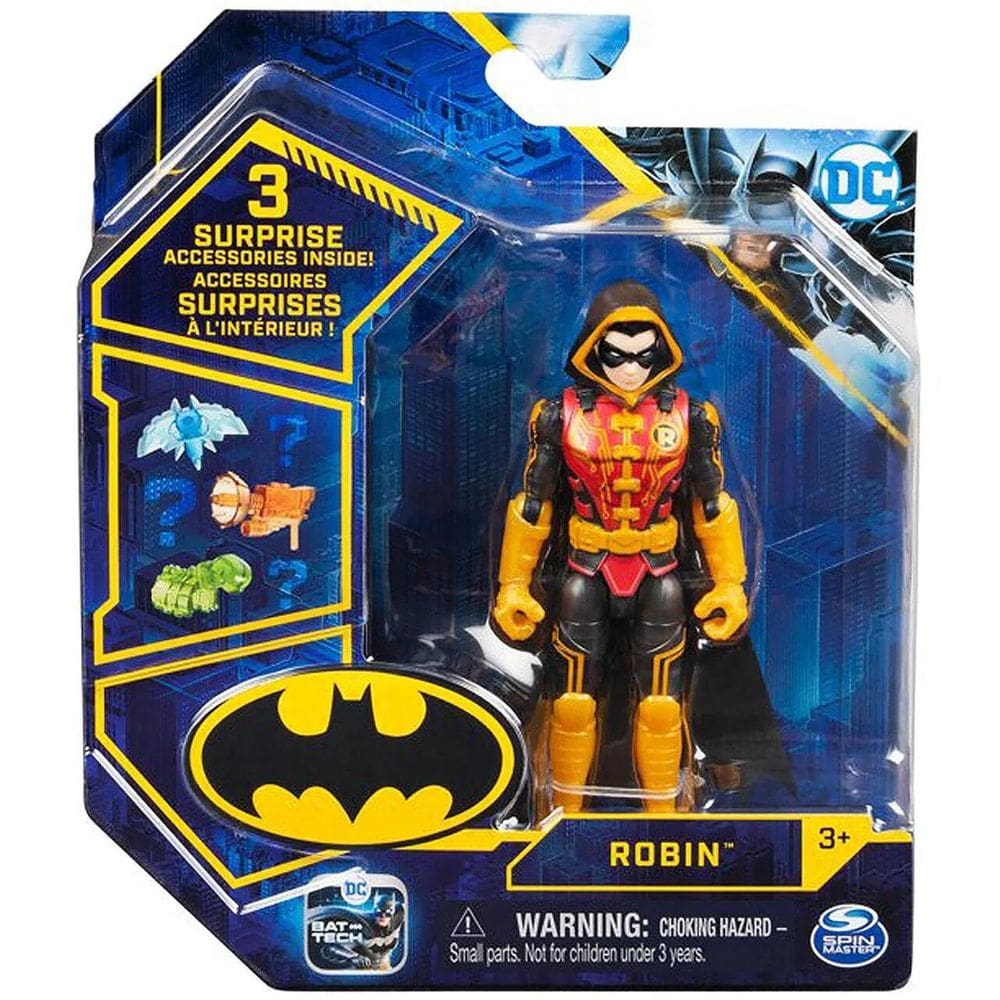 Boneco Robin Damian Wayne 10 Cm Articulado + 3 Acessórios