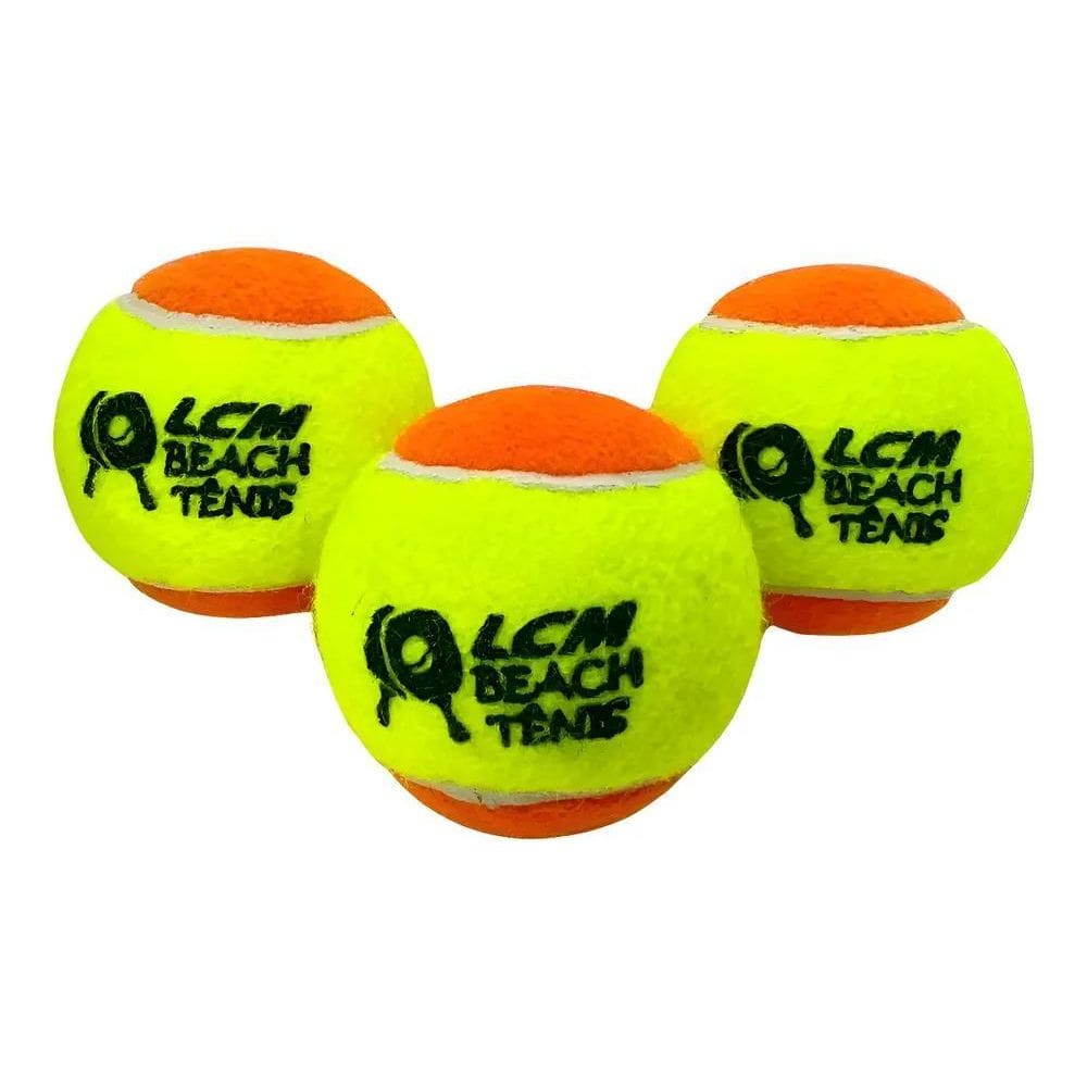 Kit Bola Beach Tennis Bola Bolinha Tênis Com 03 Unidades Lcm
