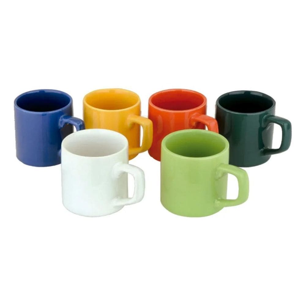 10X Jogo De Canecas Café Colors 85 Ml 6 Class Home