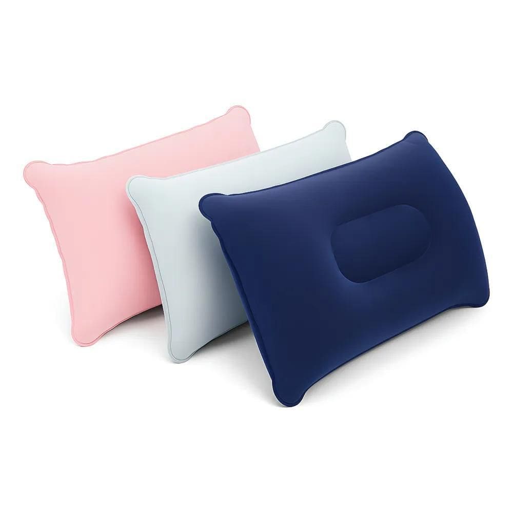 Travesseiro Inflável Camping Viagem Carro Praia Prova D` Cin