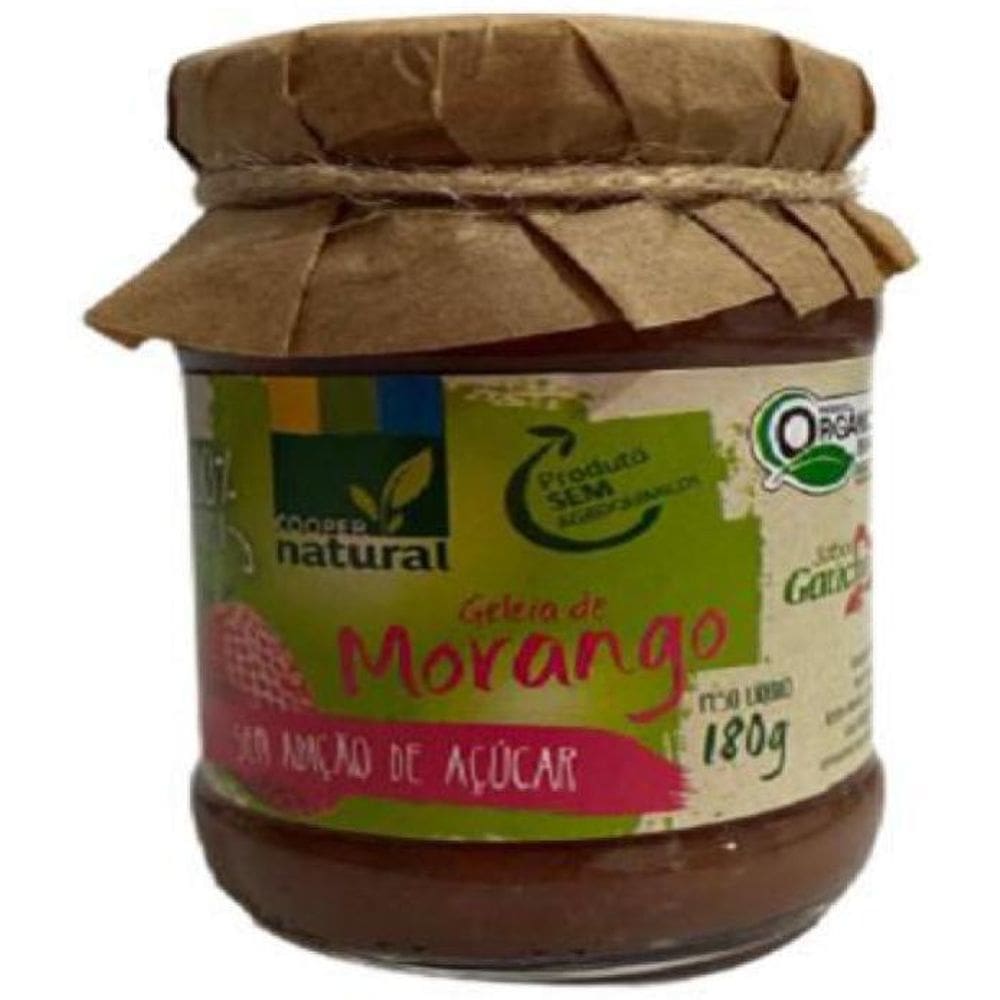 Geleia De Morango 100% Fruta Orgânico Sem Açúcar 180G