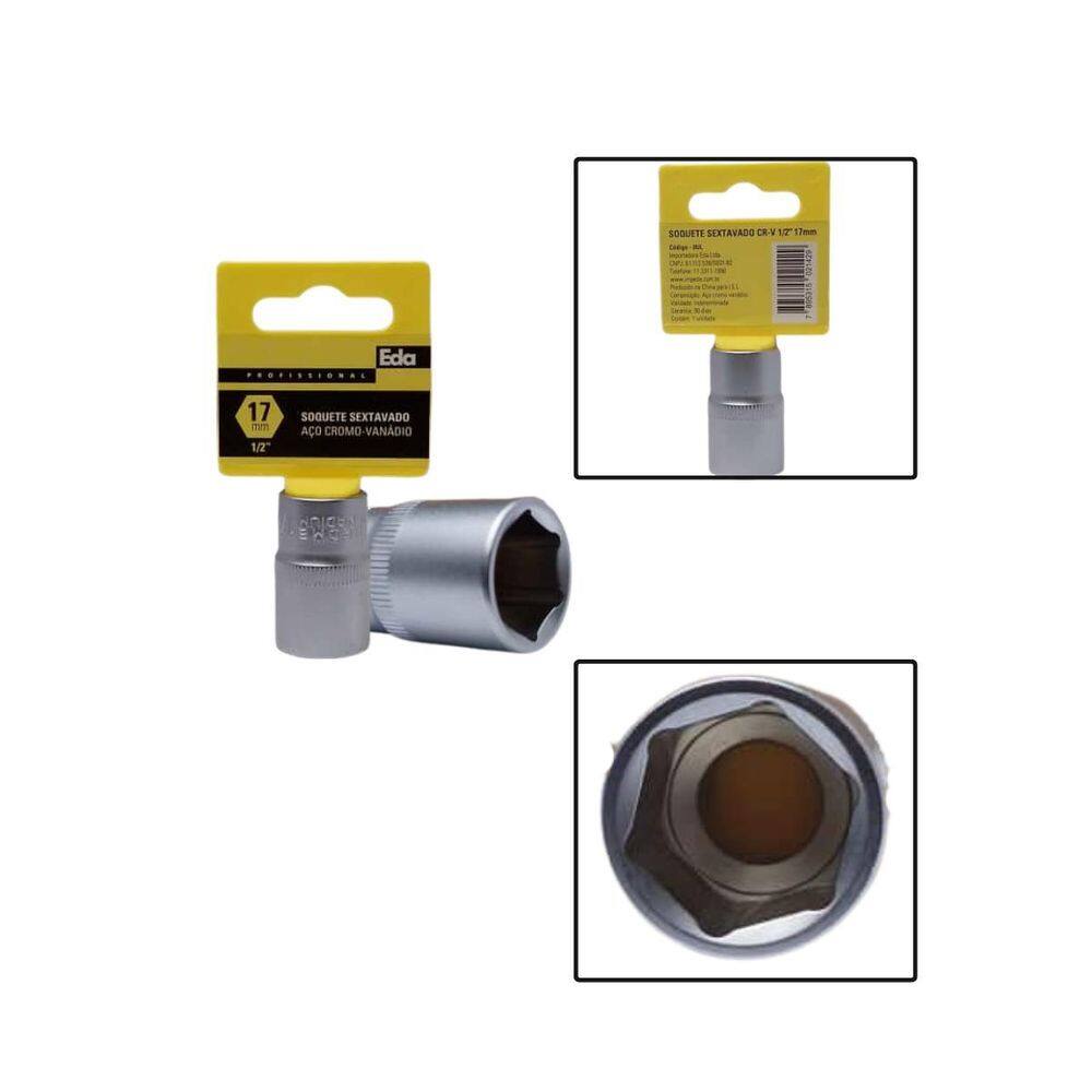 Soquete Sextavado Crv 1/2 17Mm Fosco