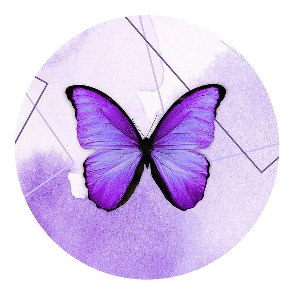 Painel De Festa Redondo Decoração De Aniversár Borboleta Lil