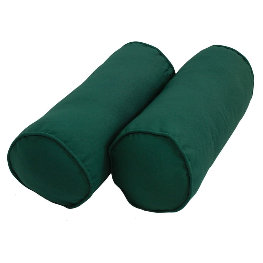 Conjunto de almofadas Blazing Needles Bolster, 2, verde floresta, 51 x 20 cm