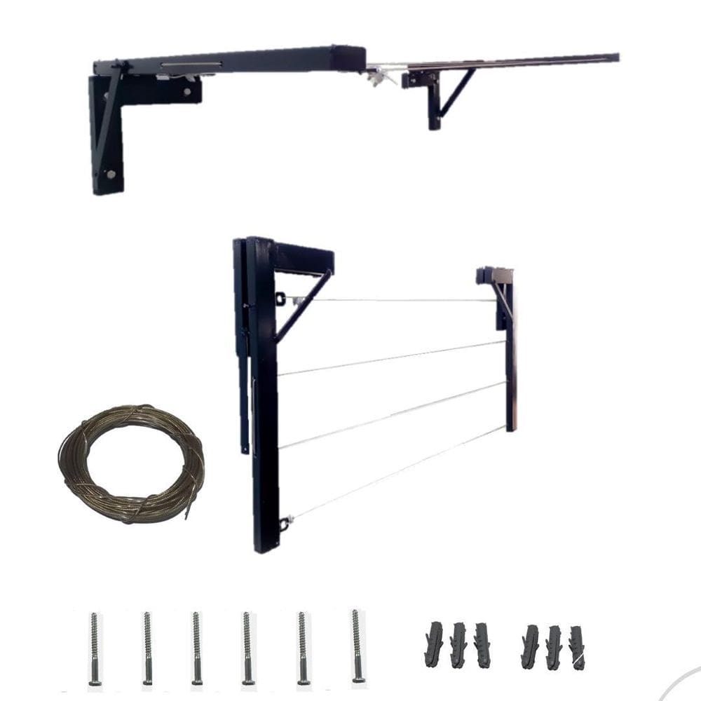 Varal De Parede Retrátil Super Reforçado