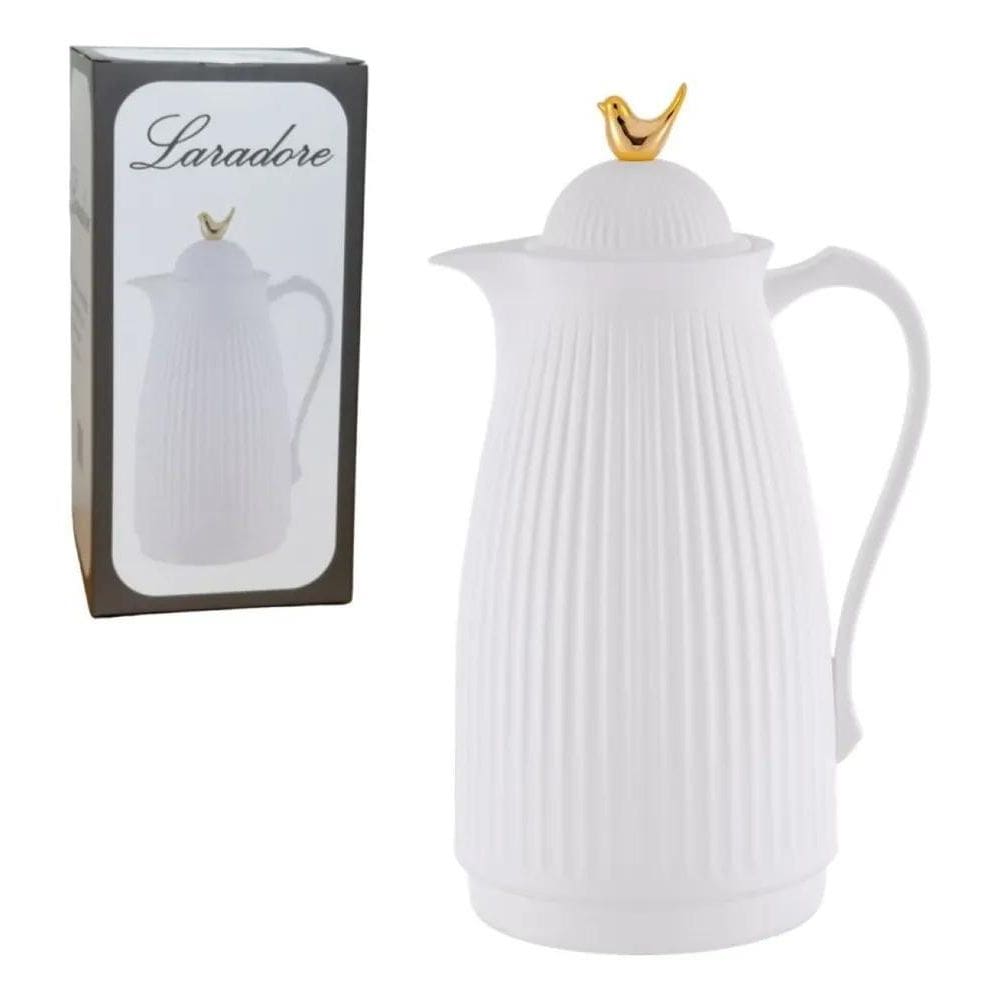 2X Garrafa Térmica De Café Laradore Bird - Branca E Dourada