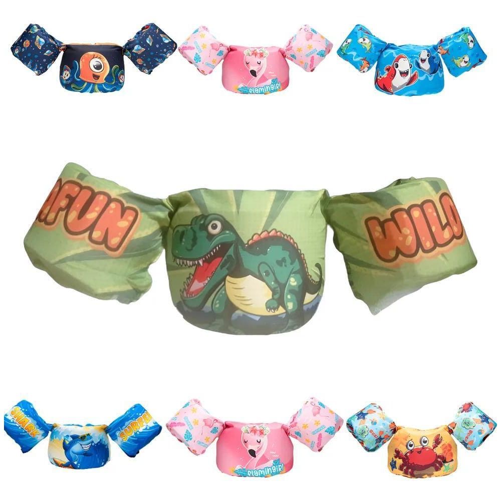 Colete Flutuador Infantil Salva Vidas Não Fura Dinossauro