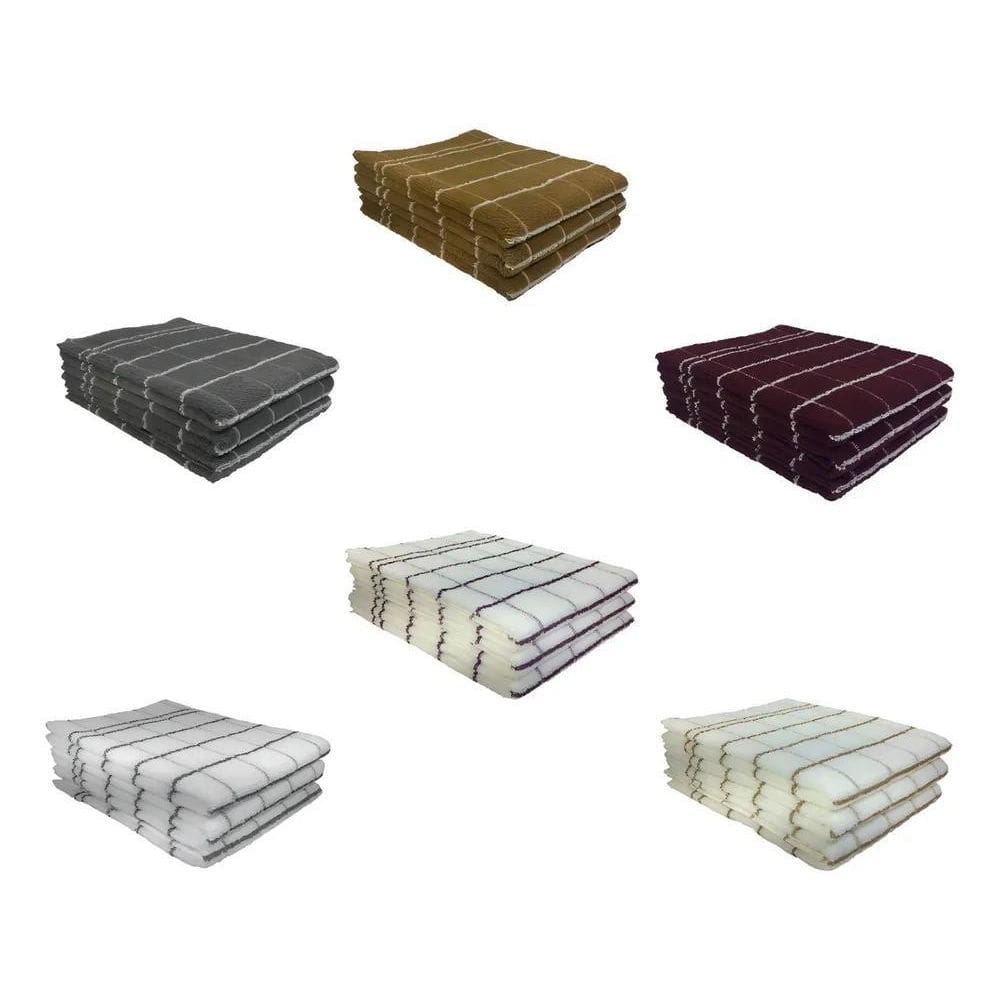 2X 6 Panos De Prato Atoalhado Teka Chef Colorido Para Presen