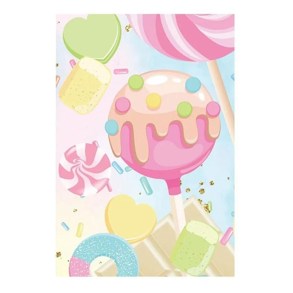 Painel Festa Retangular Vertical Casadinho Em Tecido 1,5 Doc