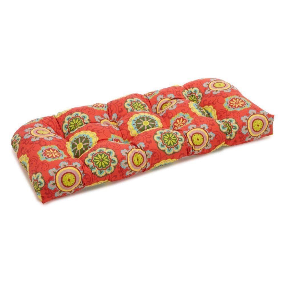 Cojín para Loveseat Blazing Needles con Respaldo Redondeado 107x48 cm Limón