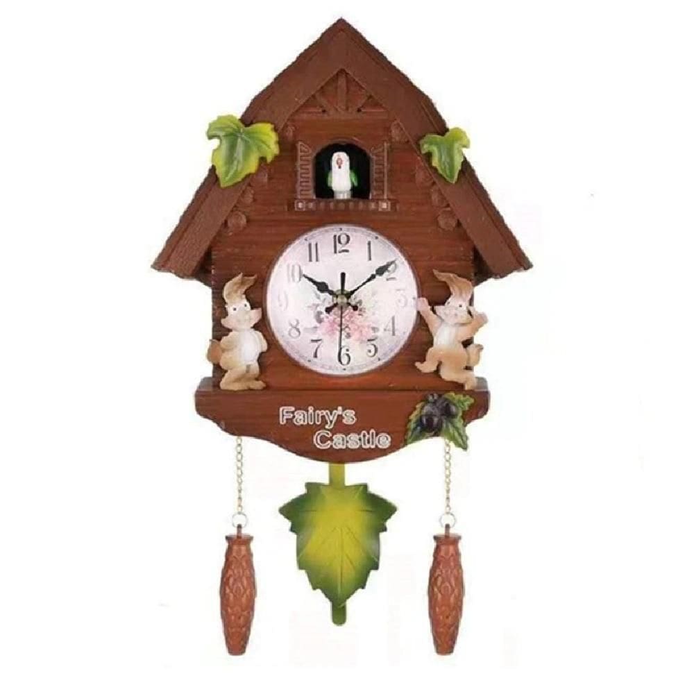 Relogio Cuco Musical Pendulo Vintage Estilo Madeira Parede