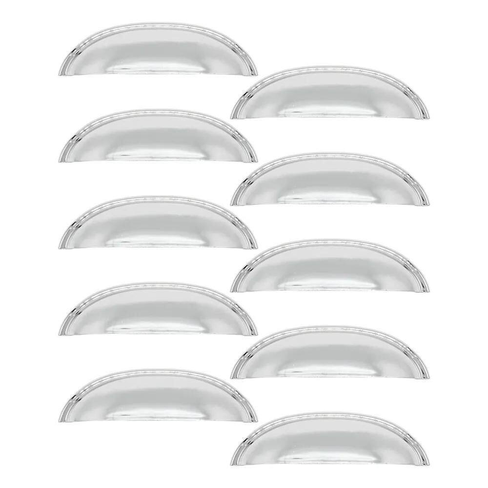 Puxador Concha Puxador Armario Gaveta Colonial Kit Cromado