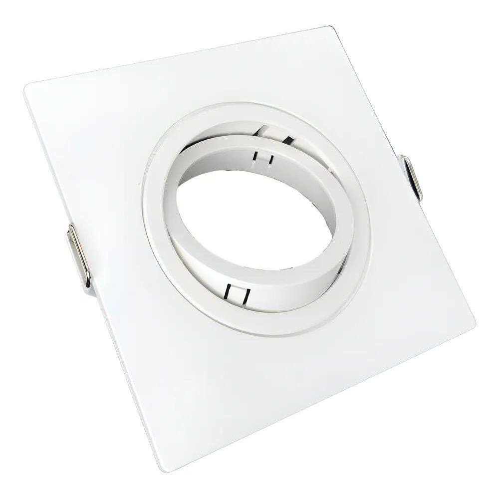 Spot De Embutir Pix Quadrado Plano Móvel Mr16 Branco