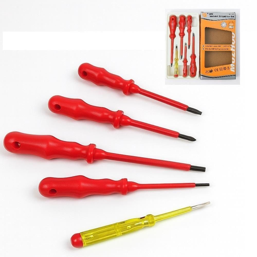 Kit Jogo Chaves Isolada Fenda 1000v Imantada Chave Teste 6