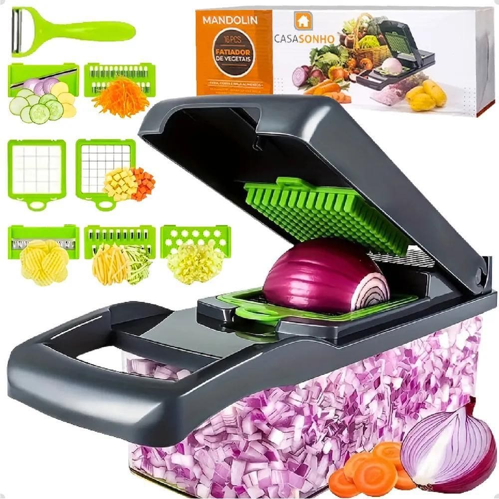 Mandolin Julienne Ralador De Legumes Inox Fatiador Cortador