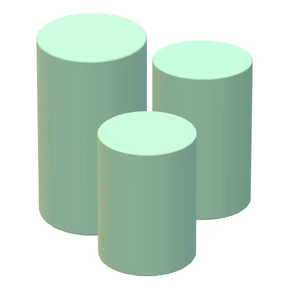 Trio De Capas Para Mesa Cilindros Varias Cor Verde Chá