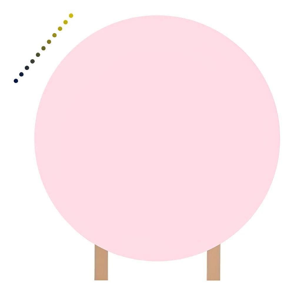 Capa Para Painel Redondo  Lisas 1,50Mts Rosa Beb