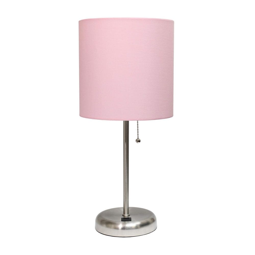 Lâmpada Simple Designs LT2044-LPK Porta USB Pink Shade