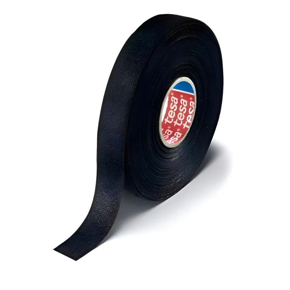 Fita De Tecido Para Chicote Tesa 2 Rolos 25 Metros Cor Preto