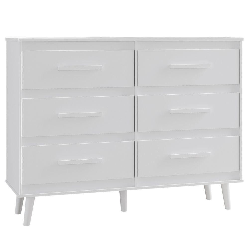 Cômoda Mila 6 Gavetas Branco Moblis